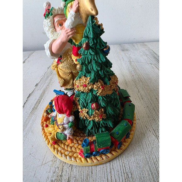 Cheryl ann vintage Santa star tree train statue figurine Xmas decor toys elf - Picture 4 of 9